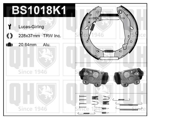 QUINTON HAZELL Комплект тормозных колодок BS1018K1